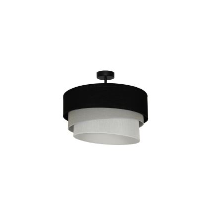 Duolla - plafonski luster TRIO 1xE27/15W/230V prečnik 45 cm crna/siva/bela