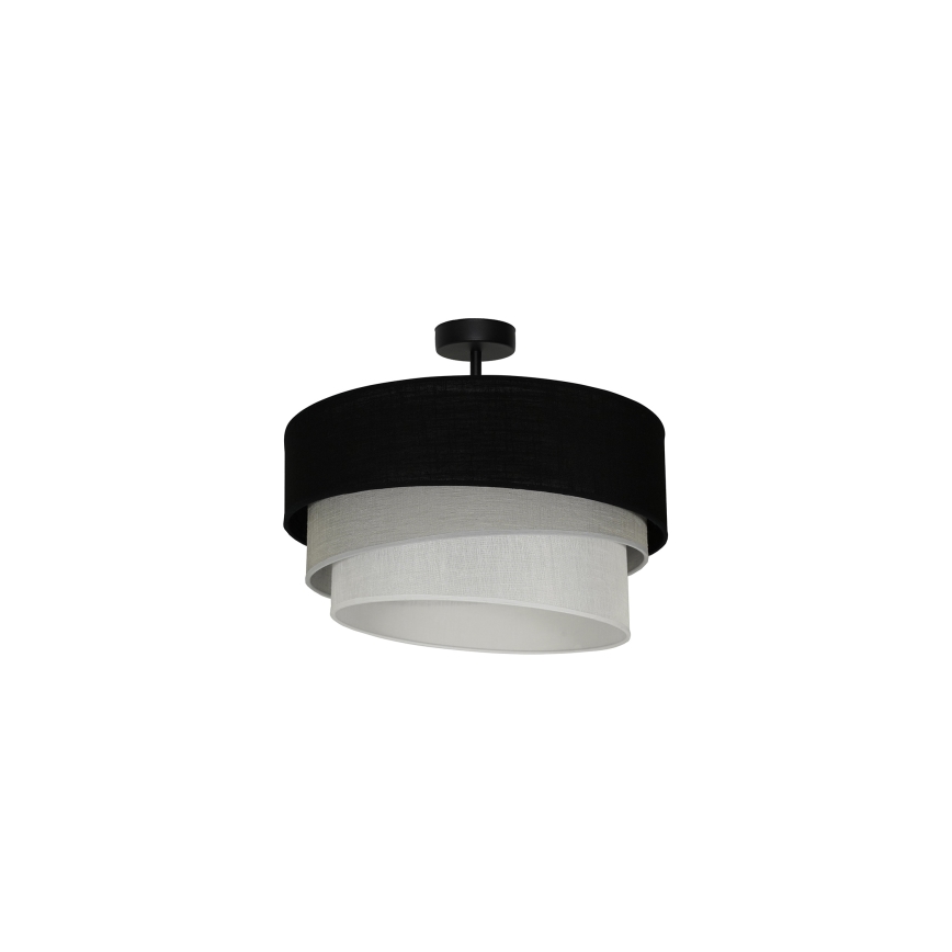Duolla - plafonski luster TRIO 1xE27/15W/230V prečnik 45 cm crna/siva/bela