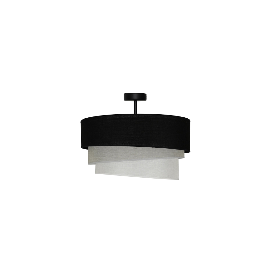Duolla - plafonski luster TRIO 1xE27/15W/230V prečnik 45 cm crna/siva/bela