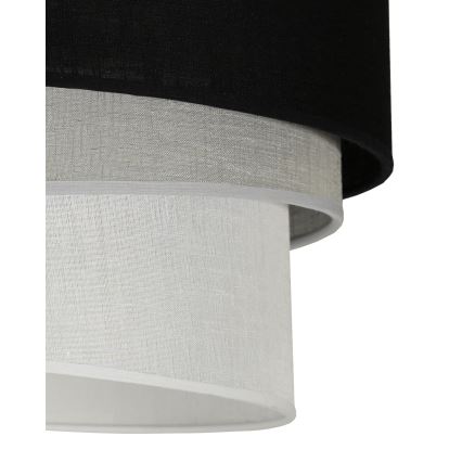 Duolla - plafonski luster TRIO 1xE27/15W/230V prečnik 45 cm crna/siva/bela