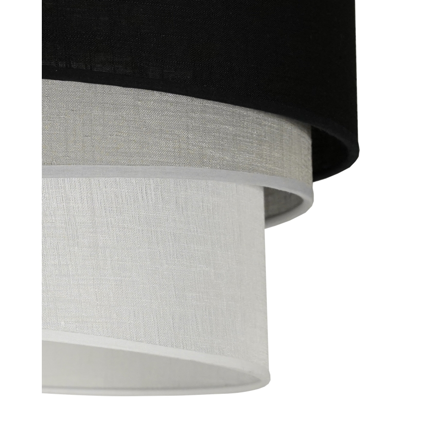 Duolla - plafonski luster TRIO 1xE27/15W/230V prečnik 45 cm crna/siva/bela