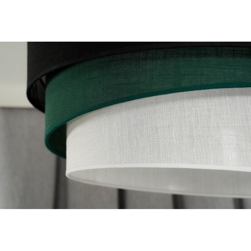 Duolla - Plafonski luster TRIO 1xE27/15W/230V prečnik 45 cm crna/zelena/bela