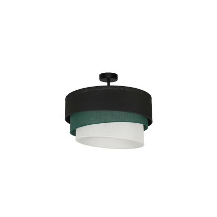 Duolla - Plafonski luster TRIO 1xE27/15W/230V prečnik 45 cm crna/zelena/bela