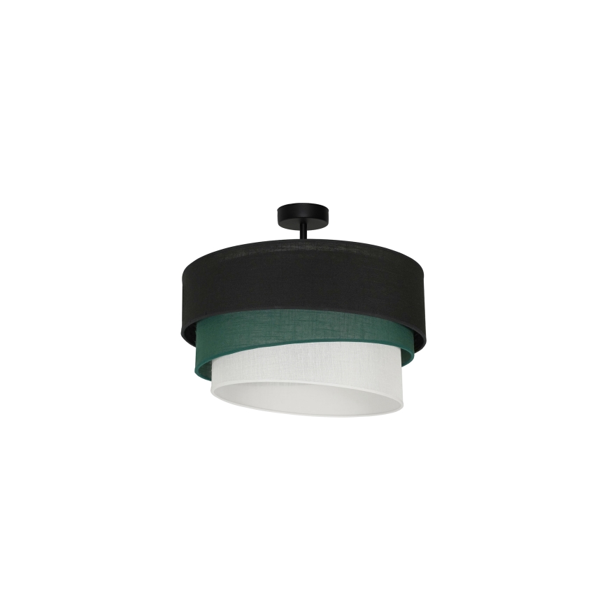 Duolla - Plafonski luster TRIO 1xE27/15W/230V prečnik 45 cm crna/zelena/bela