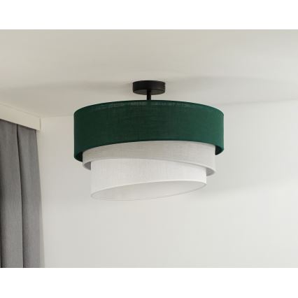 Duolla - Plafonski luster TRIO 1xE27/15W/230V, prečnik 45 cm, zelena/siva/bela