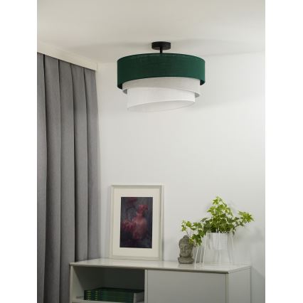 Duolla - Plafonski luster TRIO 1xE27/15W/230V, prečnik 45 cm, zelena/siva/bela