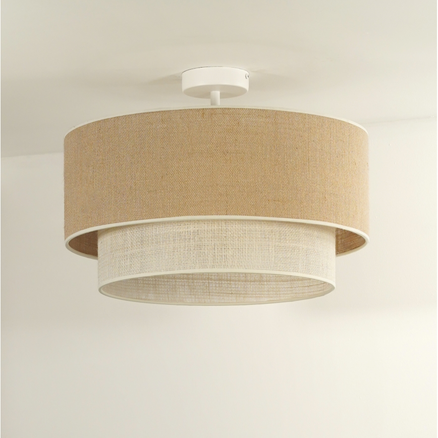 Duolla - Plafonski luster YUTE BOHO 1xE27/15W/230V Ø 45 cm braon/krem