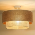 Duolla - Plafonski luster YUTE BOHO 3xE27/15W/230V prečnik 60 cm braon/krem