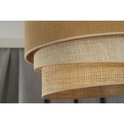 Duolla - Plafonski luster YUTE TRIO 1xE27/15W/230V, prečnik 45 cm, braon/siva/bež