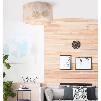 Duolla - Plafonsko svetlo ARECA 1xE27/40W/230V prečnik 45 cm mesing/bela