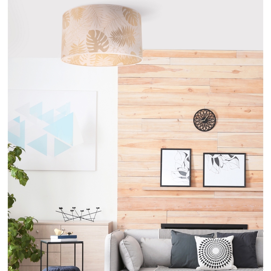 Duolla - Plafonsko svetlo ARECA 1xE27/40W/230V prečnik 45 cm mesing/bela