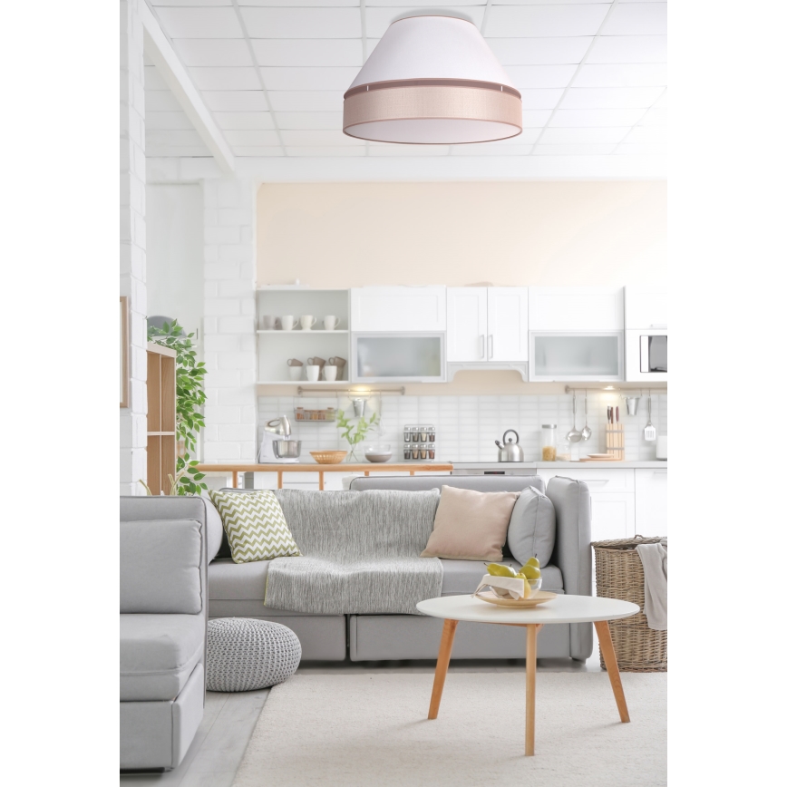 Duolla - Plafonsko svetlo AVIGNON 1xE27/15W/230V prečnik 50 cm bela/bež
