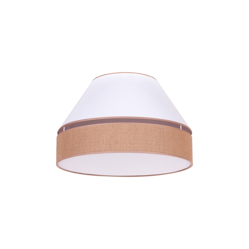 Duolla - Plafonsko svetlo AVIGNON 1xE27/15W/230V, prečnik 50 cm, bela/braon