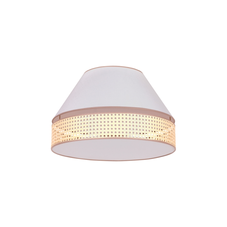 Duolla - Plafonsko svetlo AVIGNON 1xE27/15W/230V prečnik 50 cm bela/ratan