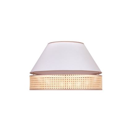 Duolla - Plafonsko svetlo AVIGNON 1xE27/15W/230V prečnik 50 cm bela/ratan