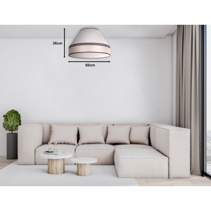 Duolla - plafonsko svetlo AVIGNON 3xE27/15W/230V, prečnik 60 cm, bež