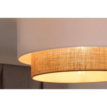 Duolla - Plafonsko svetlo BOHO 1xE27/15W/230V prečnik 45 cm bela/braon