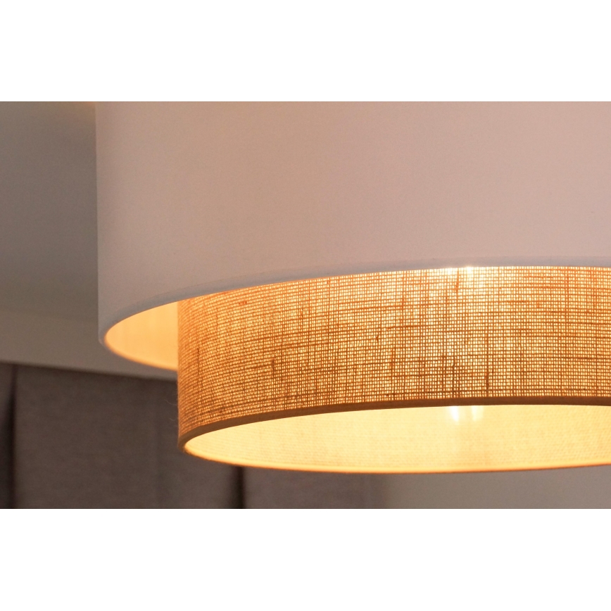 Duolla - Plafonsko svetlo BOHO 1xE27/15W/230V prečnik 45 cm bela/braon