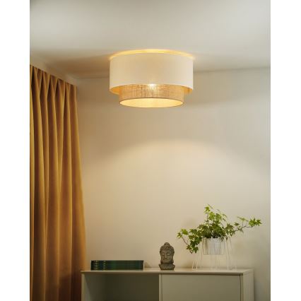 Duolla - Plafonsko svetlo BOHO 1xE27/15W/230V prečnik 45 cm bež/braon