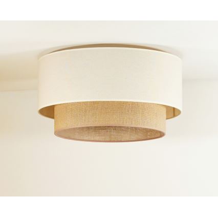 Duolla - Plafonsko svetlo BOHO 1xE27/15W/230V prečnik 45 cm bež/braon