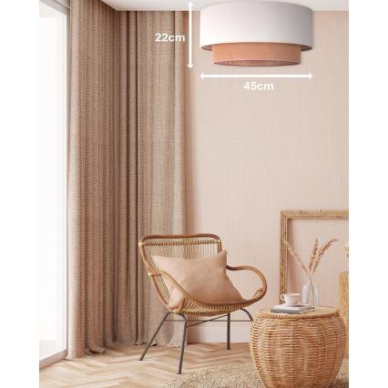 Duolla - Plafonsko svetlo BOHO 1xE27/15W/230V prečnik 45 cm bež/braon
