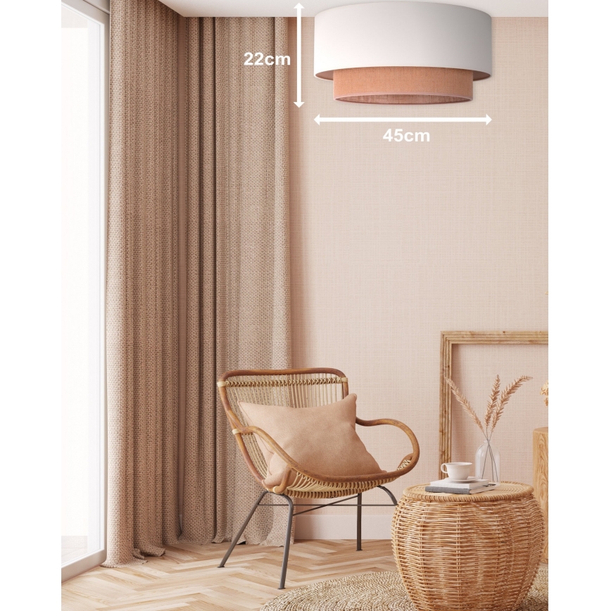 Duolla - Plafonsko svetlo BOHO 1xE27/15W/230V prečnik 45 cm bež/braon