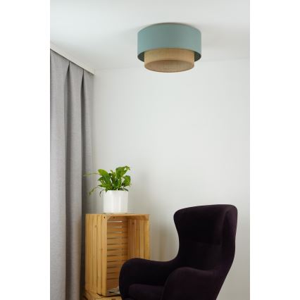 Duolla - Plafonsko svetlo BOHO 1xE27/15W/230V prečnik 45 cm zeleno/smeđe