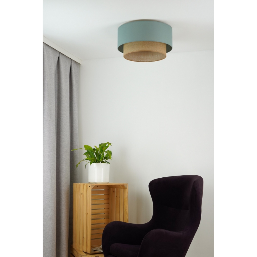 Duolla - Plafonsko svetlo BOHO 1xE27/15W/230V prečnik 45 cm zeleno/smeđe