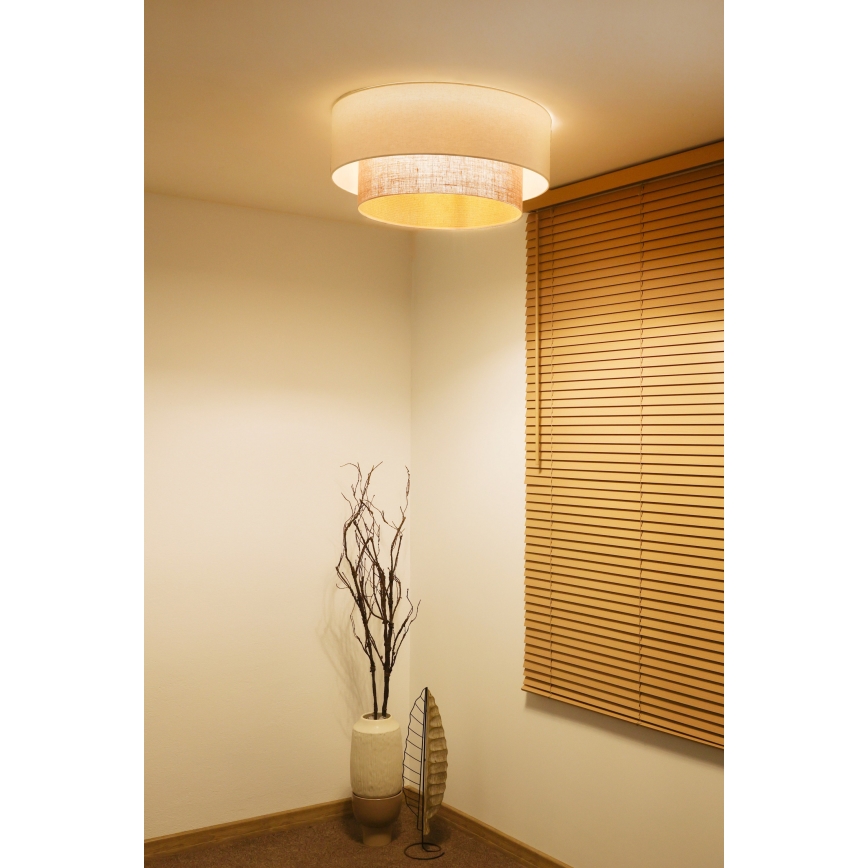 Duolla - Plafonsko svetlo BOHO 3xE27/15W/230V, prečnik 60 cm, krem/bež