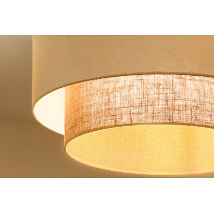 Duolla - Plafonsko svetlo BOHO 3xE27/15W/230V, prečnik 60 cm, krem/bež
