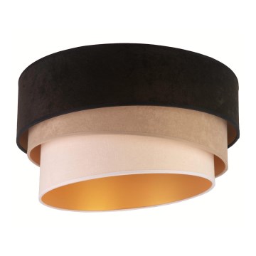 Duolla - Plafonsko svetlo DEVON 1xE27/40W/230V, prečnik 45 cm, crna/bež