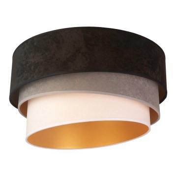 Duolla - Plafonsko svetlo DEVON 1xE27/40W/230V, prečnik 45 cm, crna/siva/bež