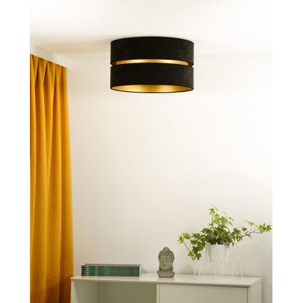 Duolla - Plafonsko svetlo DUO 1xE27/40W/230V prečnik 40 cm crna/zlatna