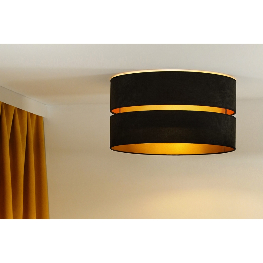 Duolla - Plafonsko svetlo DUO 1xE27/40W/230V prečnik 40 cm crna/zlatna
