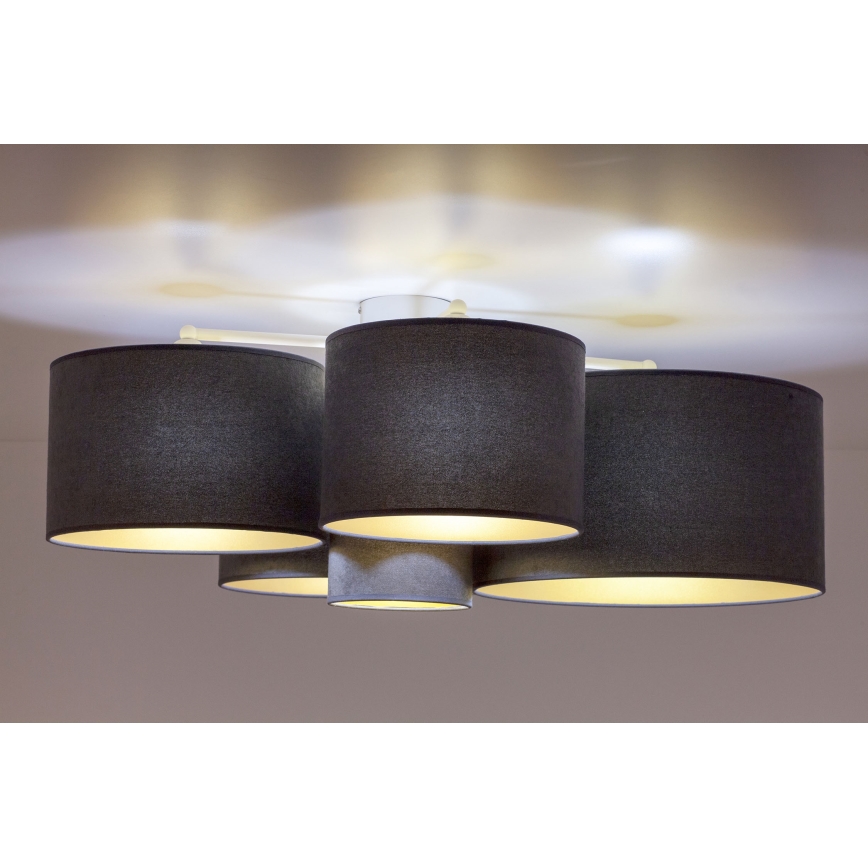 Duolla - Plafonsko svetlo ROLLER PENTO 5xE27/60W/230V antracit