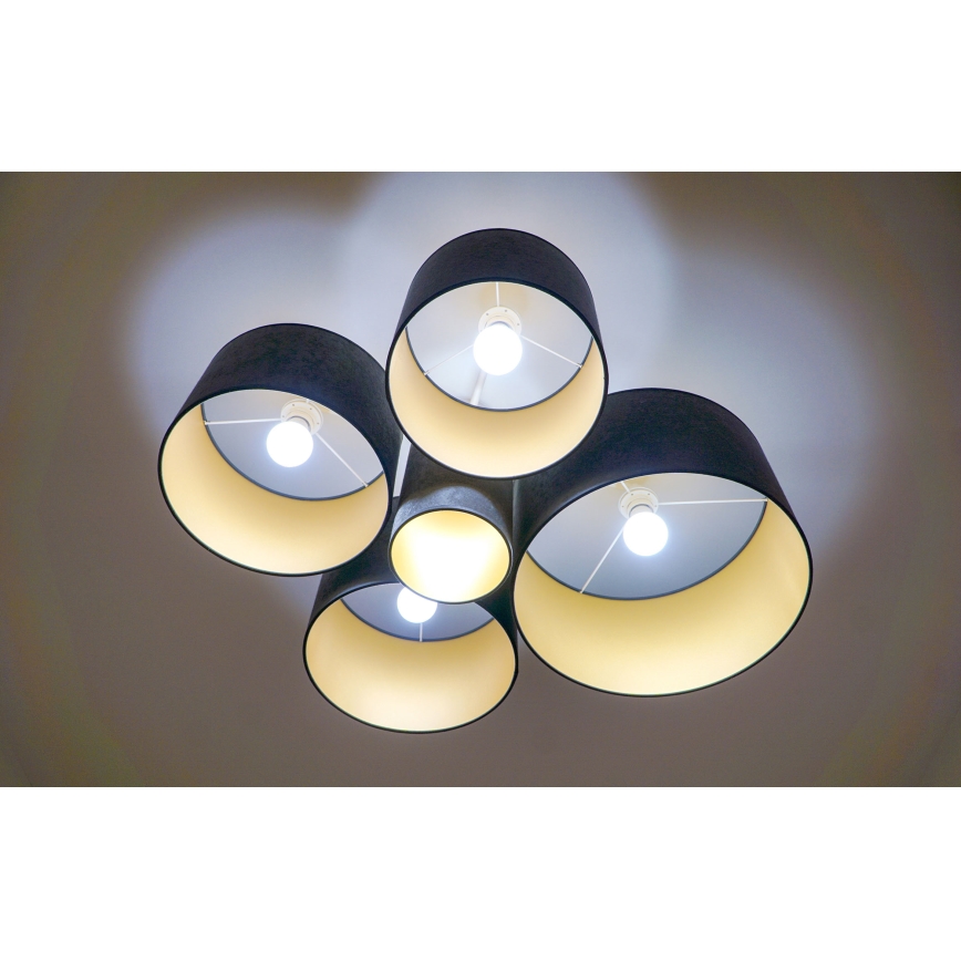 Duolla - Plafonsko svetlo ROLLER PENTO 5xE27/60W/230V antracit