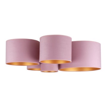Duolla - Plafonsko svetlo ROLLER PENTO 5xE27/60W/230V ružičasto