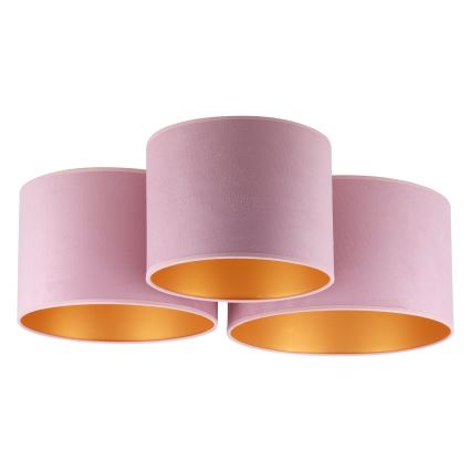 Duolla - Plafonsko svetlo ROLLER TRIO 3xE27/60W/230V ružičasto