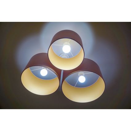 Duolla - Plafonsko svetlo ROLLER TRIO 3xE27/60W/230V ružičasto