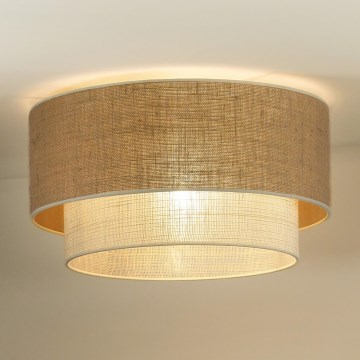 Duolla - Plafonsko svetlo YUTE BOHO 1xE27/15W/230V prečnik 45 cm smeđa/krem