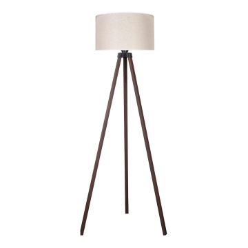 Duolla - podna lampa 1xE27/60W/230V, prečnik 44 cm, krem/smeđa