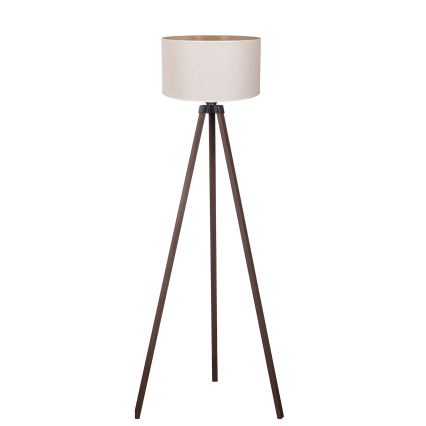 Duolla - podna lampa 1xE27/60W/230V, prečnik 44 cm, krem/smeđa