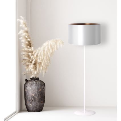 Duolla - Podna lampa CANNES 1xE27/15W/230V prečnik 45 cm srebrna/bakrena/bela