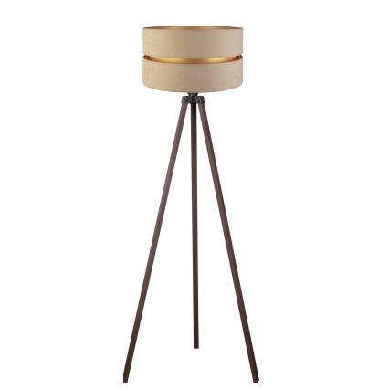 Duolla - Podna lampa DUO 1xE27/60W/230V, prečnik 44 cm, bež/braon