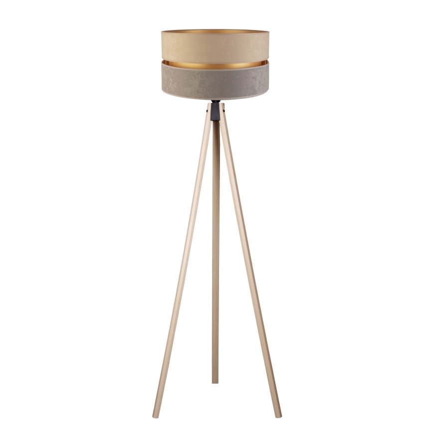 Duolla - Podna lampa DUO 1xE27/60W/230V prečnik 44 cm bež/siva/bež