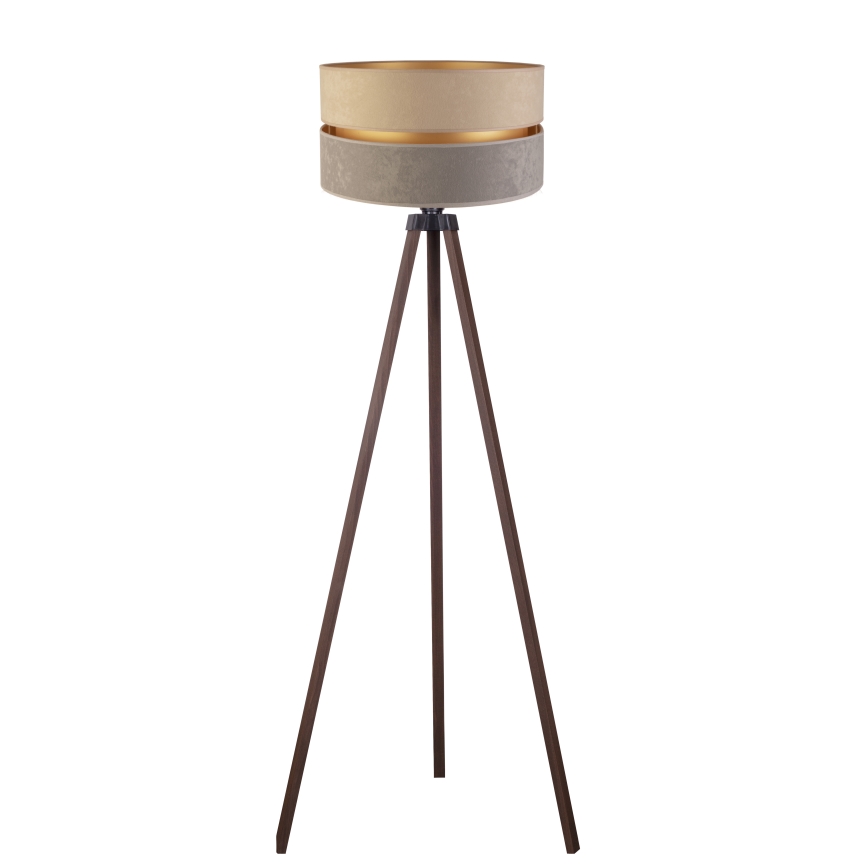 Duolla - Podna lampa DUO 1xE27/60W/230V prečnik 44 cm bež/siva/smeđa