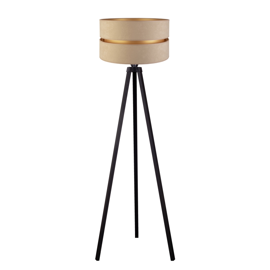 Duolla - Podna lampa DUO 1xE27/60W/230V, prečnik 44 cm, bež/wenge