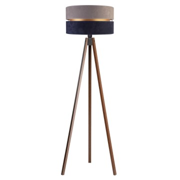 Duolla - Podna lampa DUO 1xE27/60W/230V prečnika 44 cm siva/plava/wenge