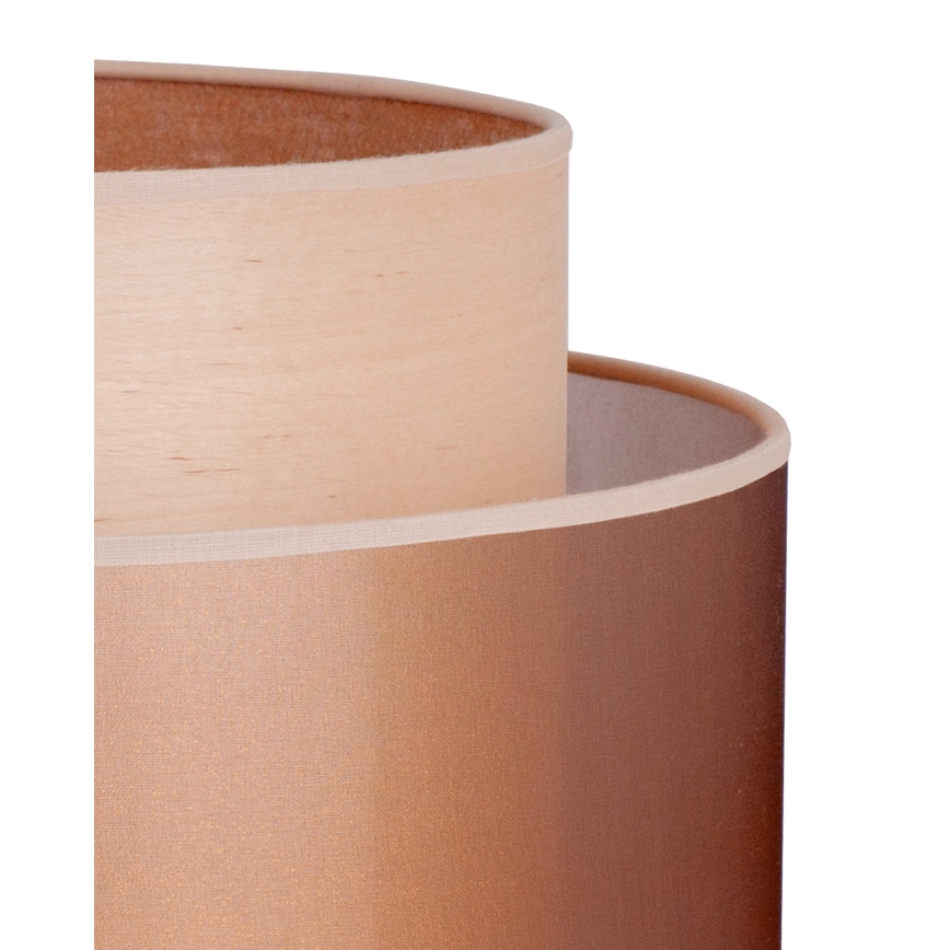 Duolla - Podna lampa WOOD BOHO 1xE27/15W/230V prečnik 45 cm bakarna/braon/bež