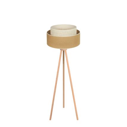 Duolla - Podna lampa YUTE BOHO 1xE27/15W/230V prečnika 45 cm braon/krem